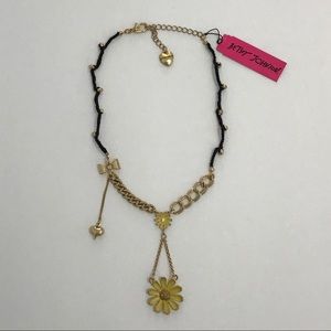 Betsy Johnson Yellow Flower Pendent